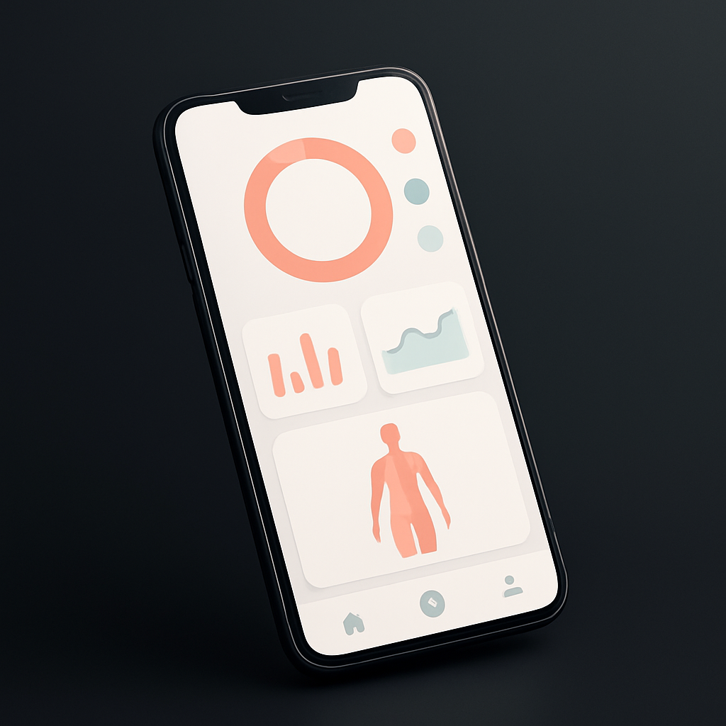 Interface do aplicativo Fitmom